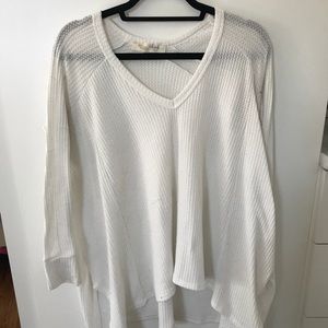 Lela sky white flowy sweater